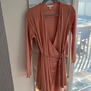 Topshop Pink Wrap Dress